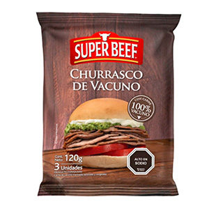 Churrasco 3 Und 120 Gr Super Beef